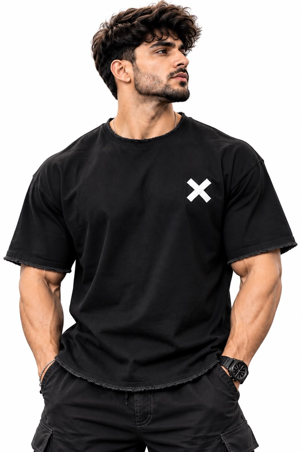Maxgrapesy Premium 100% Cotton X Oversized Interlock Premium T-Shirt For Unisex